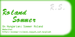 roland sommer business card